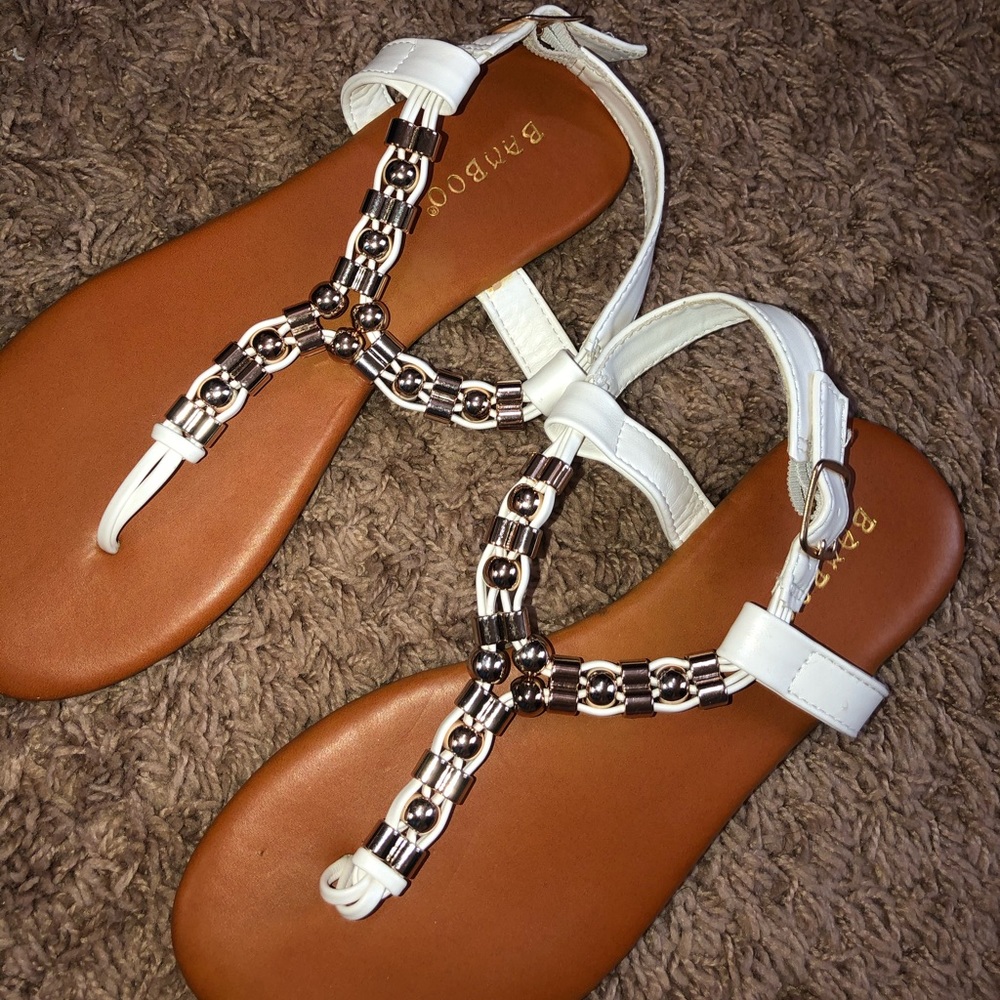 white and good sandals